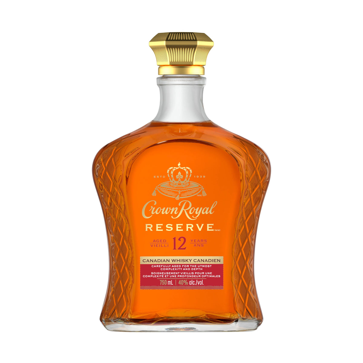 Crown Royal Reserve 12 Year Old Blended Canadian Whisky 750ML bottle