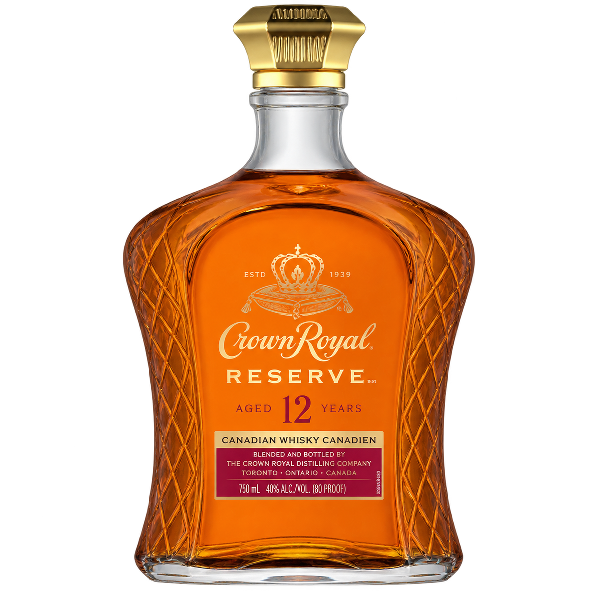 Crown Royal Reserve 12 Year Old Blended Canadian Whisky 750ML bottle