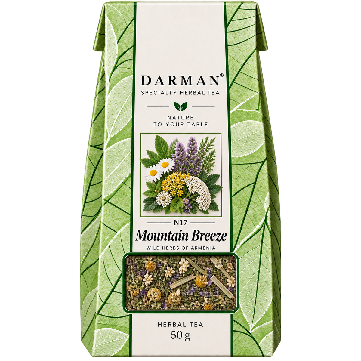 Darman N17 Mountain Breeze Herbal Tea 50g package
