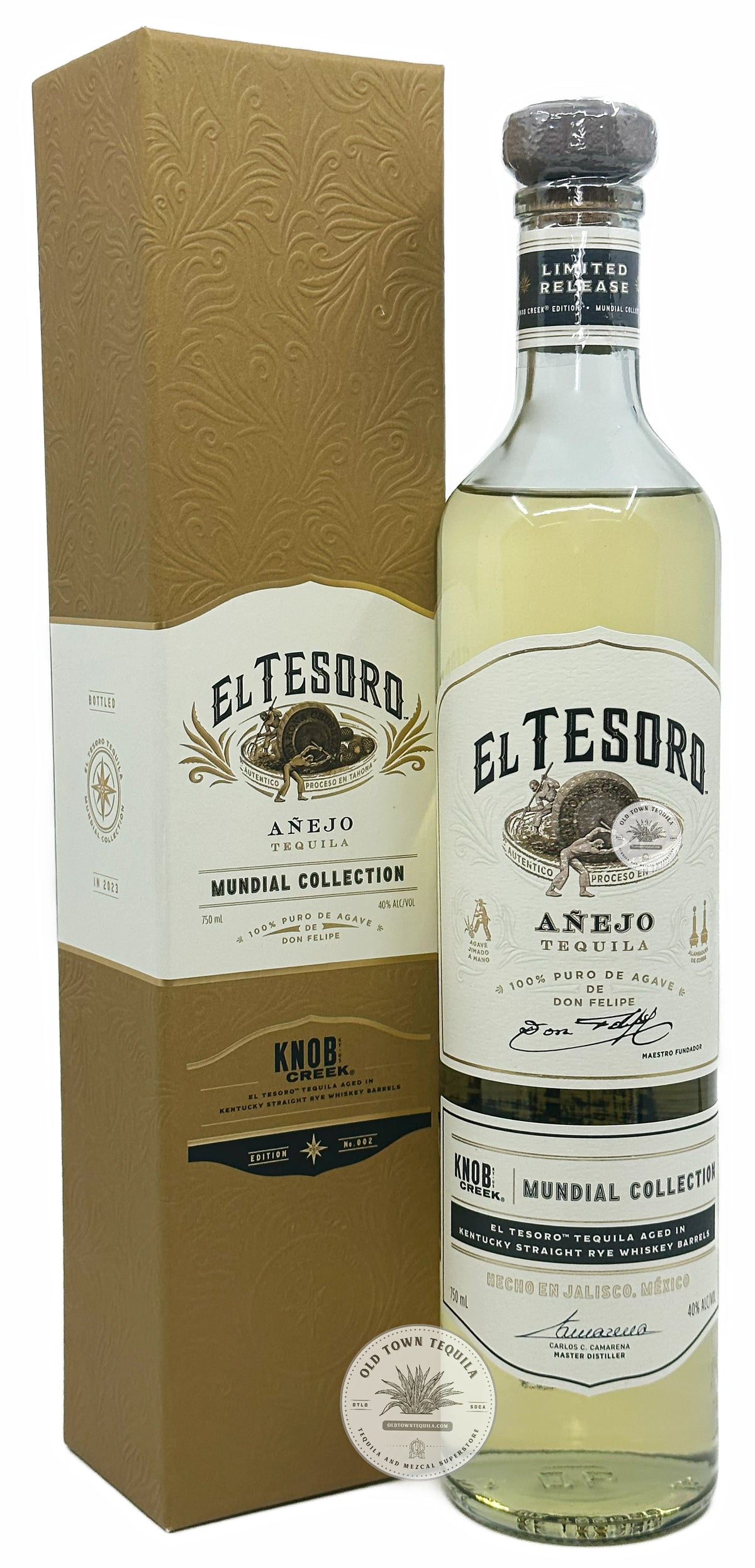 El Tesoro Mundial Collection Knob Creek Edition Añejo Tequila 750ML bottle
