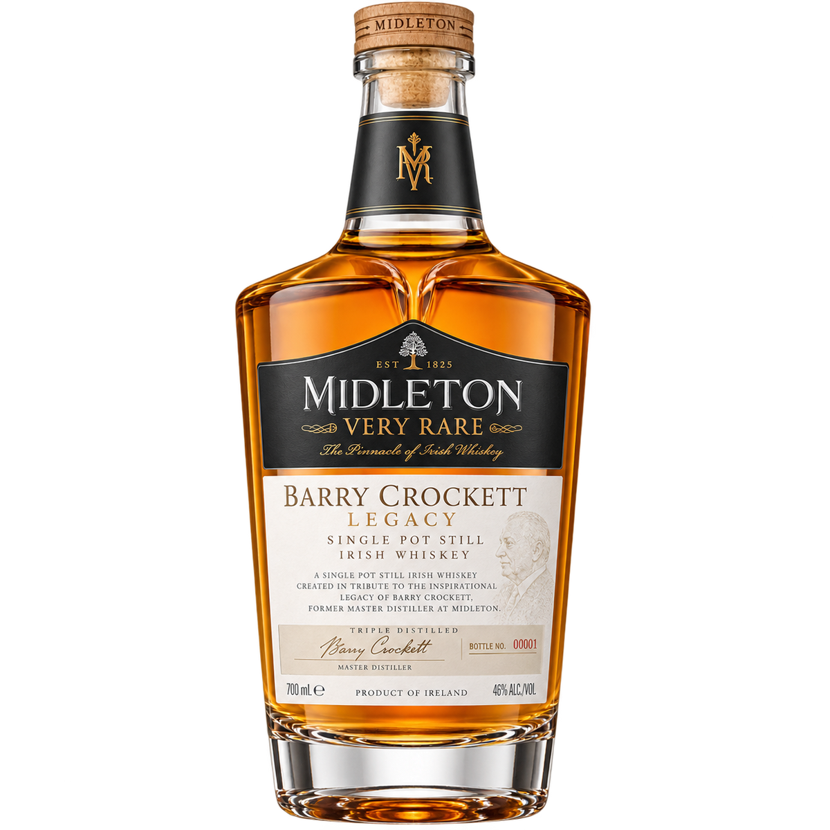 Midleton Barry Crockett Legacy Single Pot Still Irish Whiskey 700ML bottle