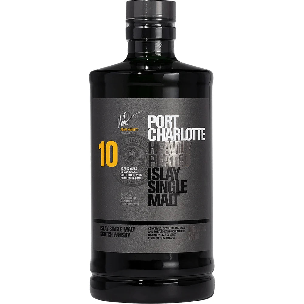 Port Charlotte 10 Year Old Heavily Peated Islay Single Malt Scotch Whisky 750 mL bottle