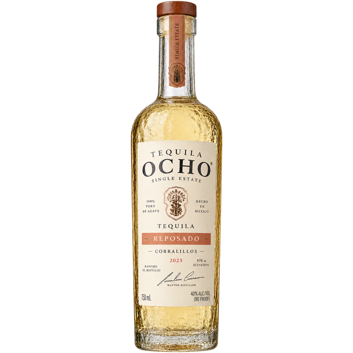 Tequila Ocho Reposado Single Estate Tequila 750ML bottle