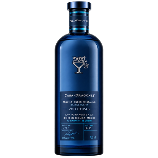 200 Copas by Casa Dragones Añejo Cristalino Tequila 750ML bottle