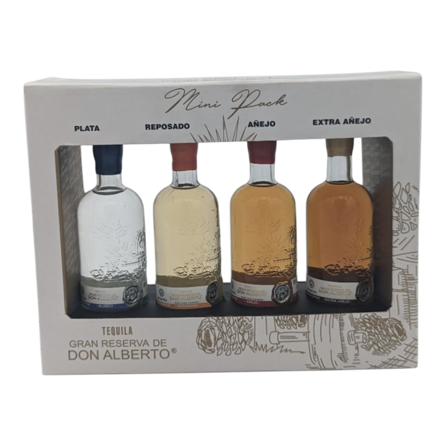 Don Alberto 50ML 4 Pack Gift Set. Blanco, Reposado, Añejo & Extra Añejo Tequila
