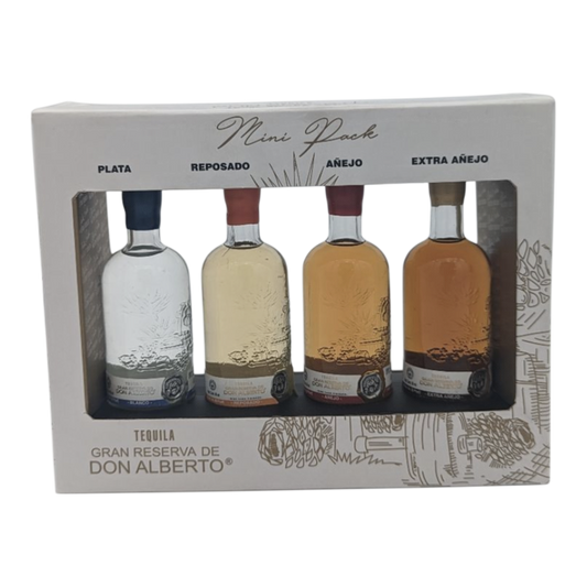 Don Alberto 50ML 4 Pack Gift Set. Blanco, Reposado, Añejo & Extra Añejo Tequila