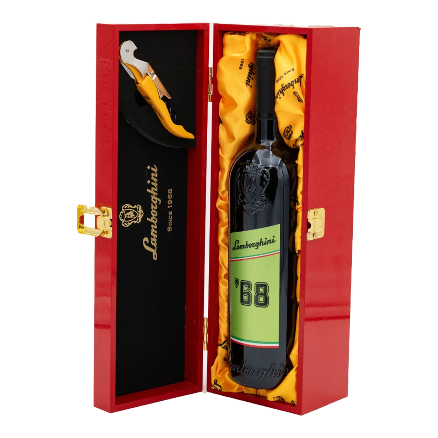 Lamborghini ’68 Italia Red Wine Gift Box with Corkscrew 750ml