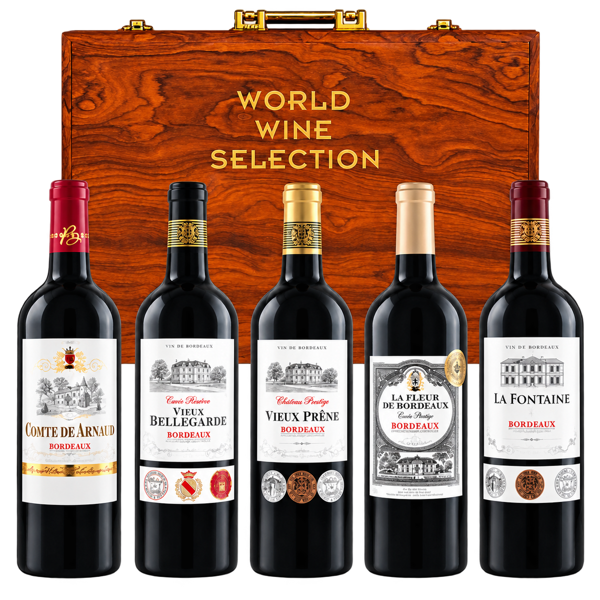 Lamborghini Bordeaux Wine Collection – 5 Bottle Gift Case