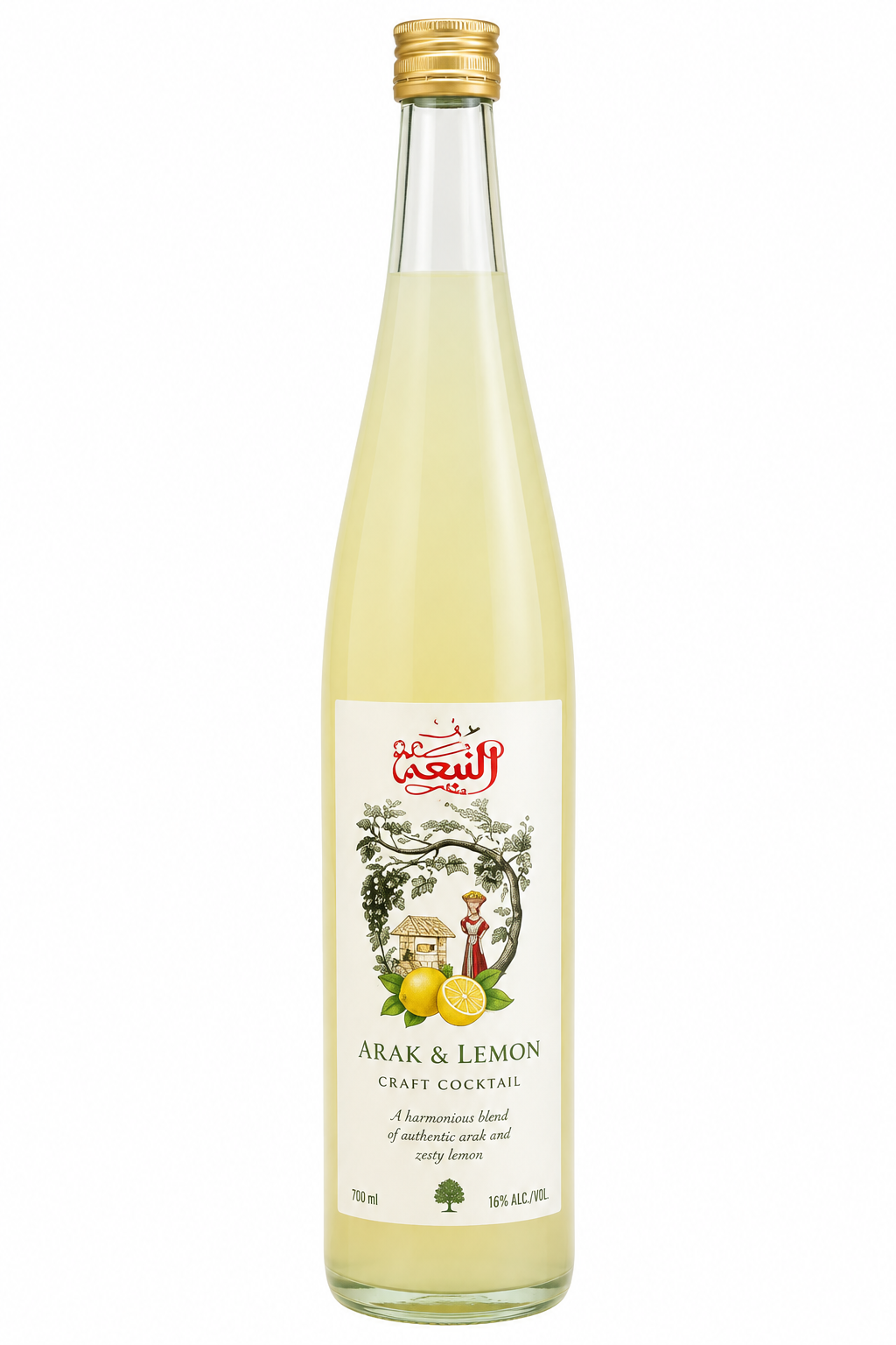 Al Nabaa Arak & Lemon Craft Cocktail 700ml bottle