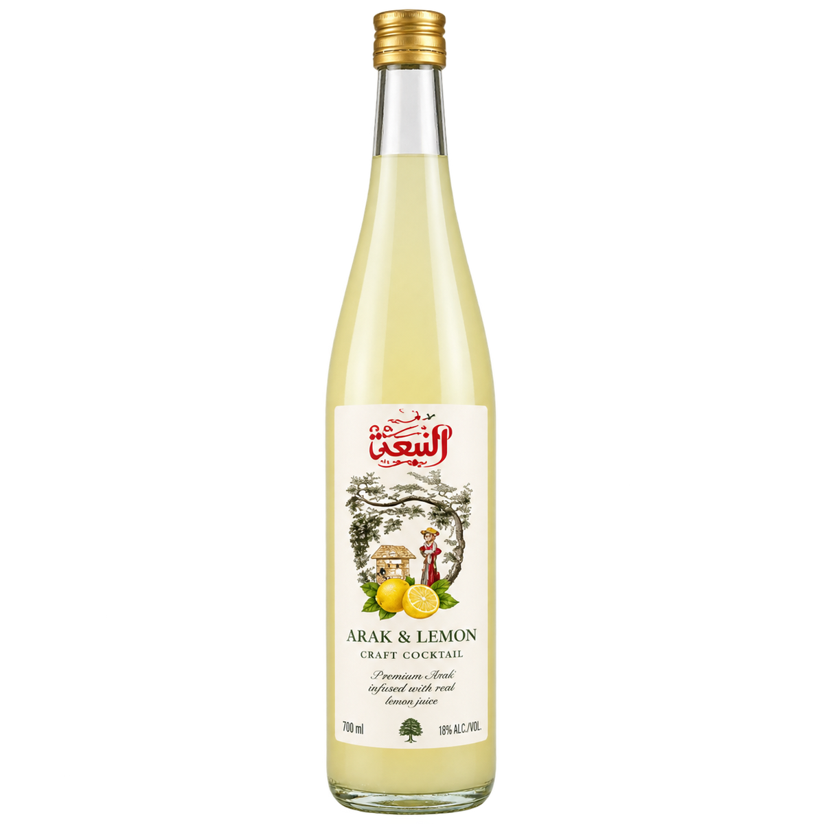 Al Nabaa Arak & Lemon Craft Cocktail 700ML bottle