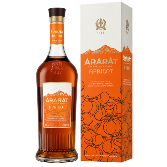 ARARAT Apricot Flavored Armenian Brandy 700ML bottle and box