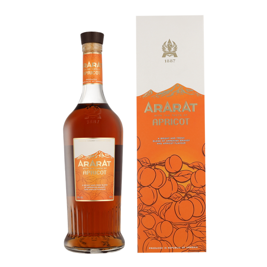 ARARAT Apricot Flavored Armenian Brandy 700ml bottle and box
