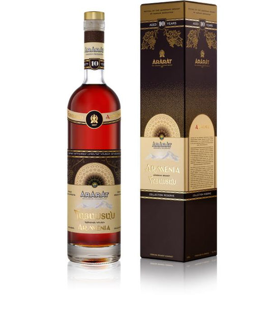 ARARAT Armenia Collection Reserve 10 Years Old Armenian Brandy 750ml bottle and box