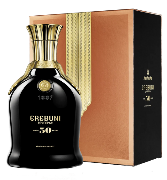ARARAT Erebuni 50 Years Old Armenian Brandy 750ml bottle and presentation box