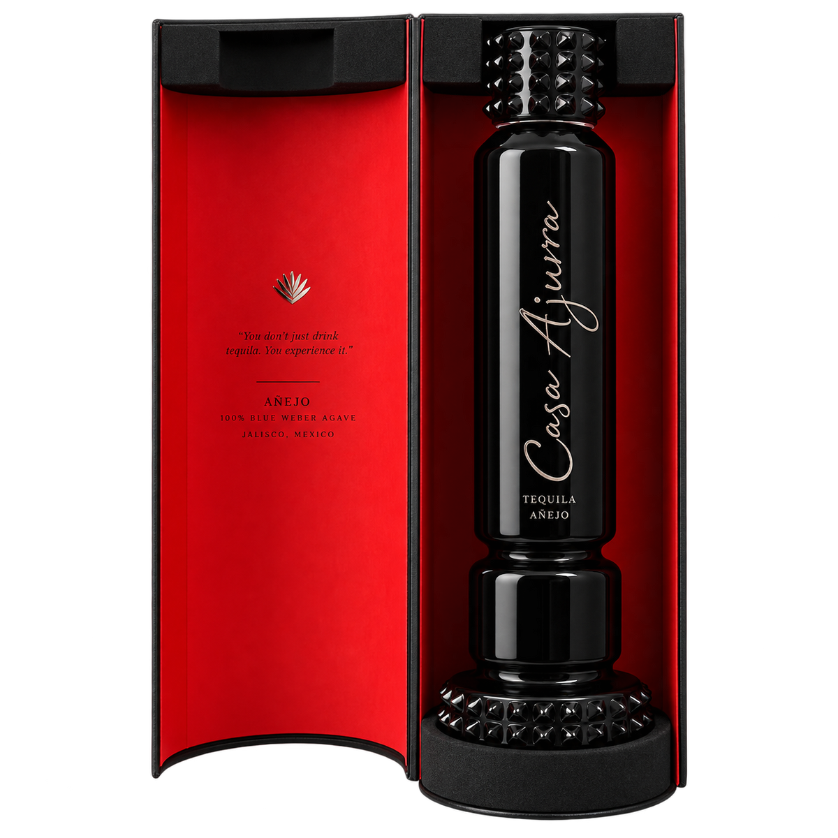 Casa Ajurra Tequila Añejo 750ML bottle with presentation box