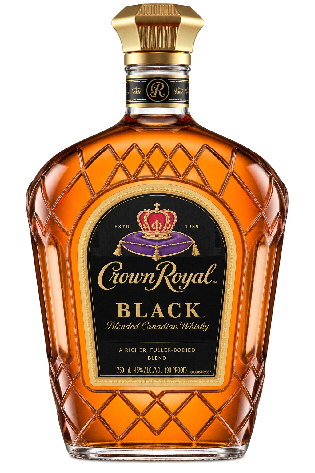 Crown Royal Black Blended Canadian Whisky 750ML bottle