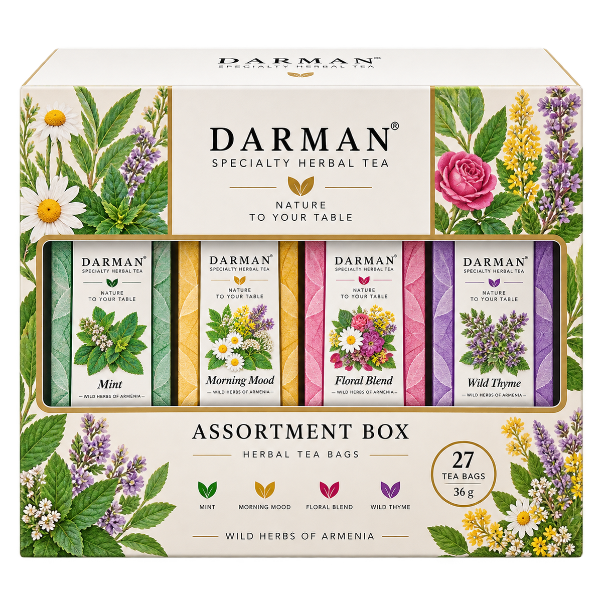 Darman Herbal Tea Assortment Box 27 x 36g