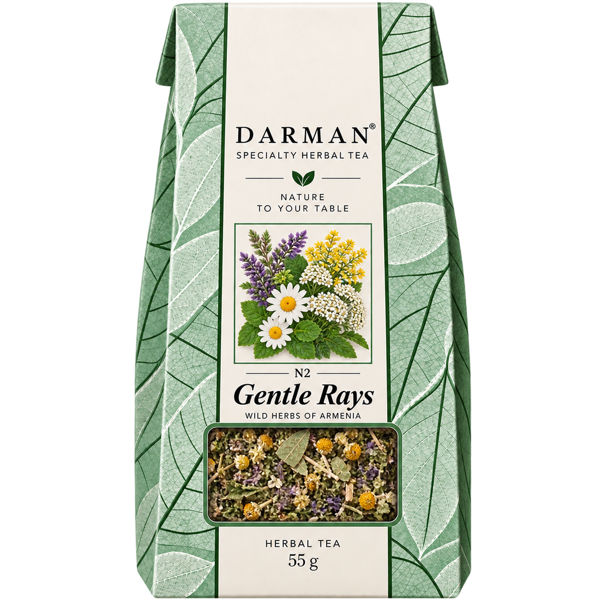Darman N2 Gentle Rays Herbal Tea 55g package