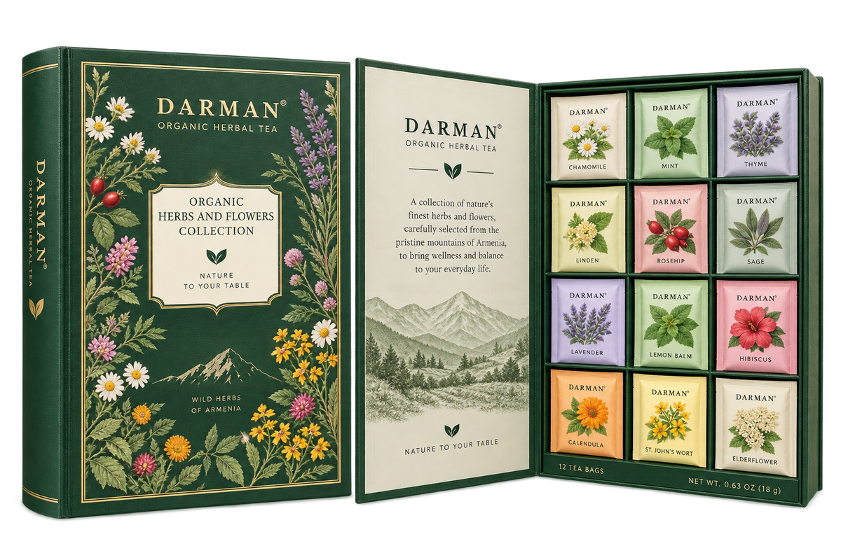 Darman Organic Herbs and Flowers Collection Green Book 0.63oz