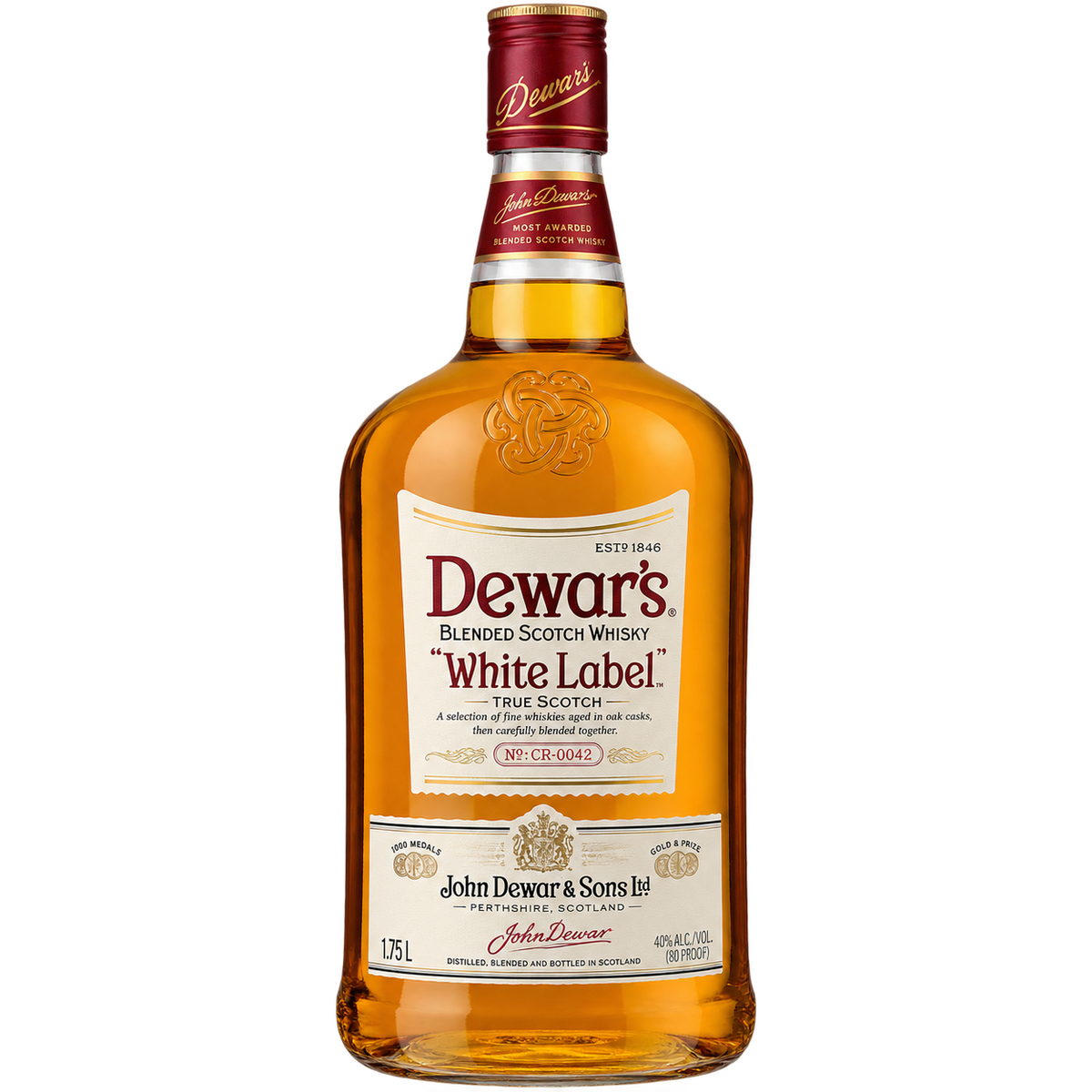 Dewar’s White Label Blended Scotch Whisky 1.75L bottle