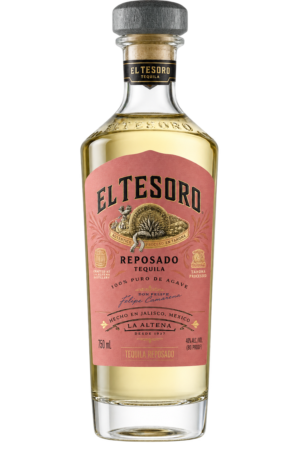 El Tesoro Reposado Tequila 750ML bottle