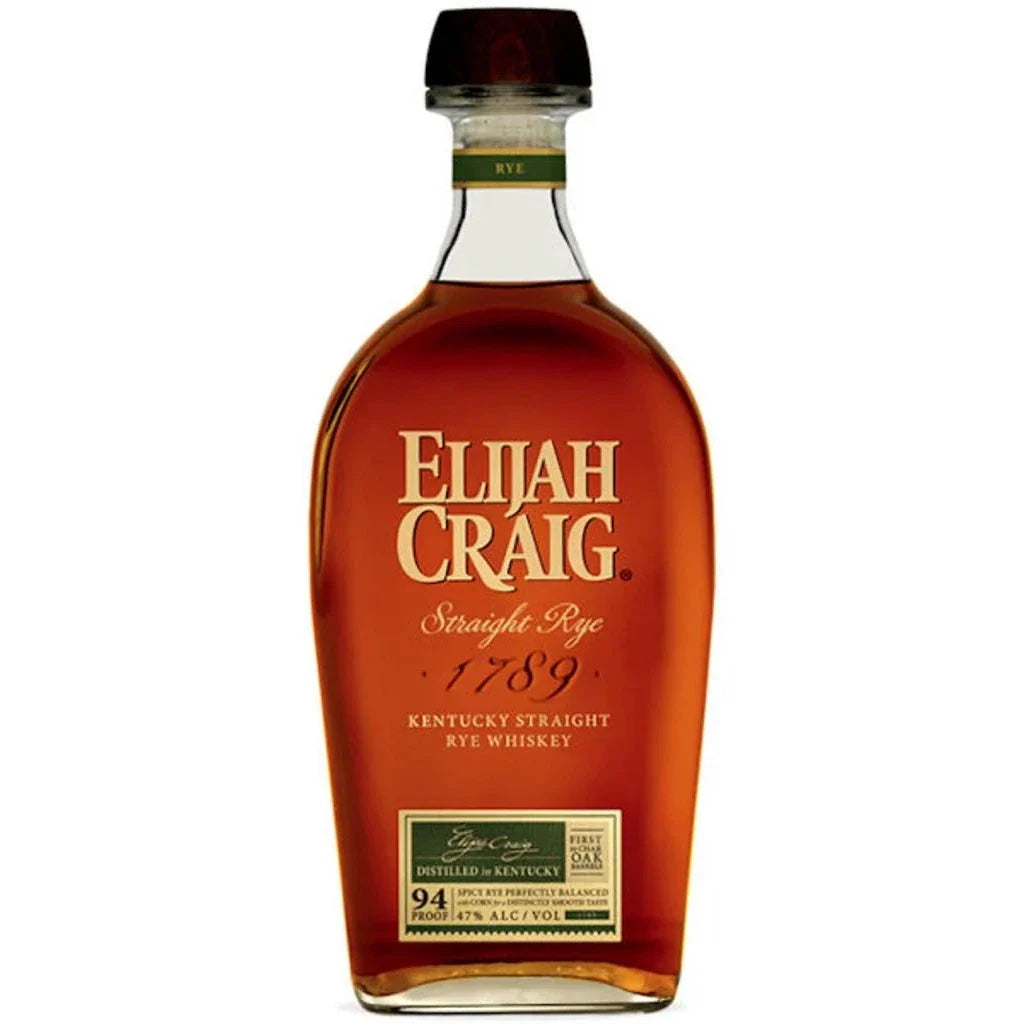Elijah Craig Straight Rye Whiskey 750ML bottle