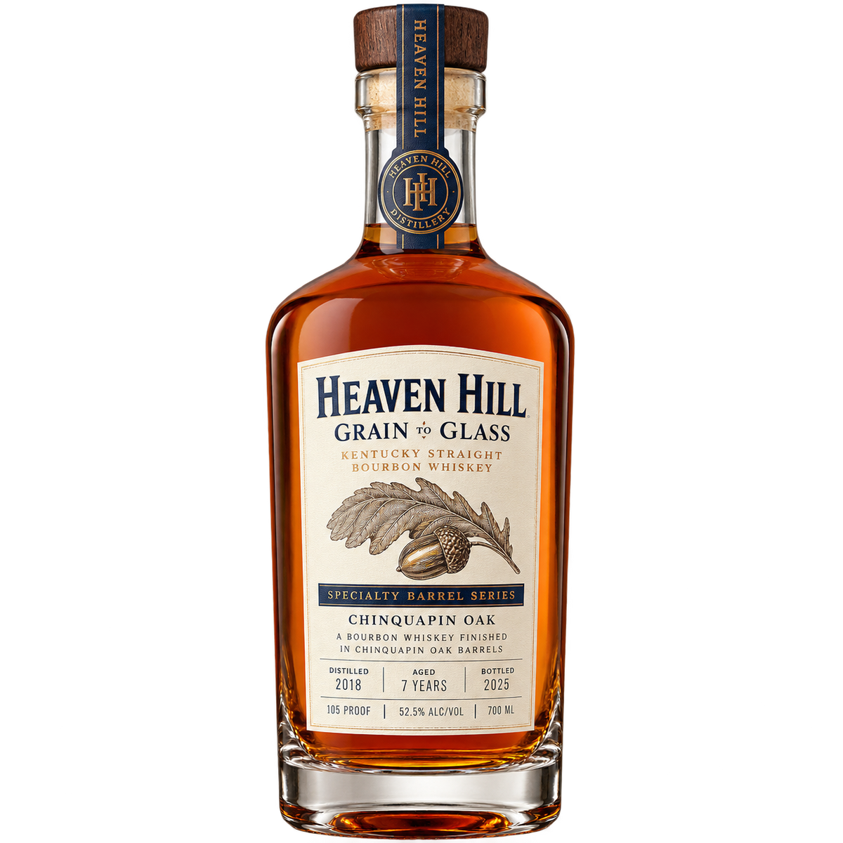 Heaven Hill Grain to Glass Specialty Barrel Series Chinquapin Oak Bourbon 7 Year 700ML bottle