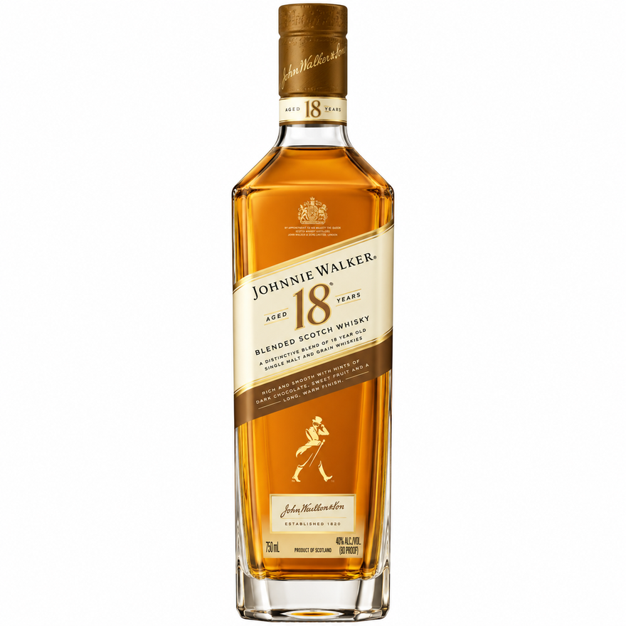 Johnnie Walker 18 Year Old Blended Scotch Whisky 750ML