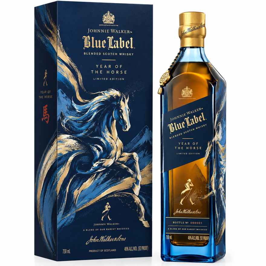 Johnnie Walker Blue Label Year of the Horse Limited Edition Blended Scotch Whisky 750ML