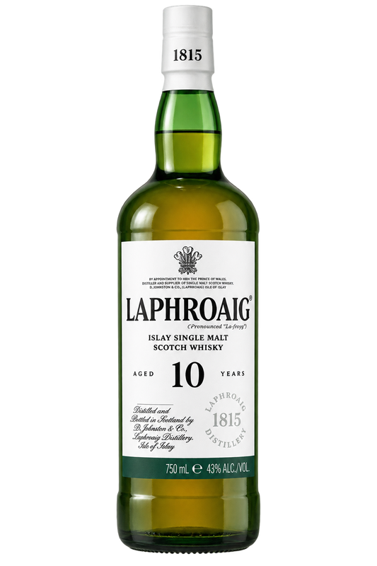 Laphroaig 10 Year Old Islay Single Malt Scotch Whisky 750ML bottle