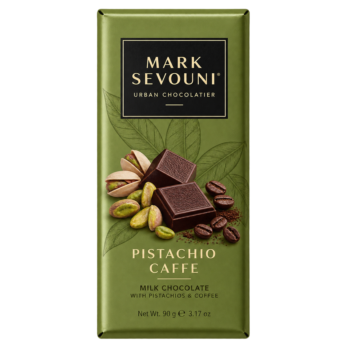 Mark Sevouni Pistachio Caffe Chocolate Bar 90g