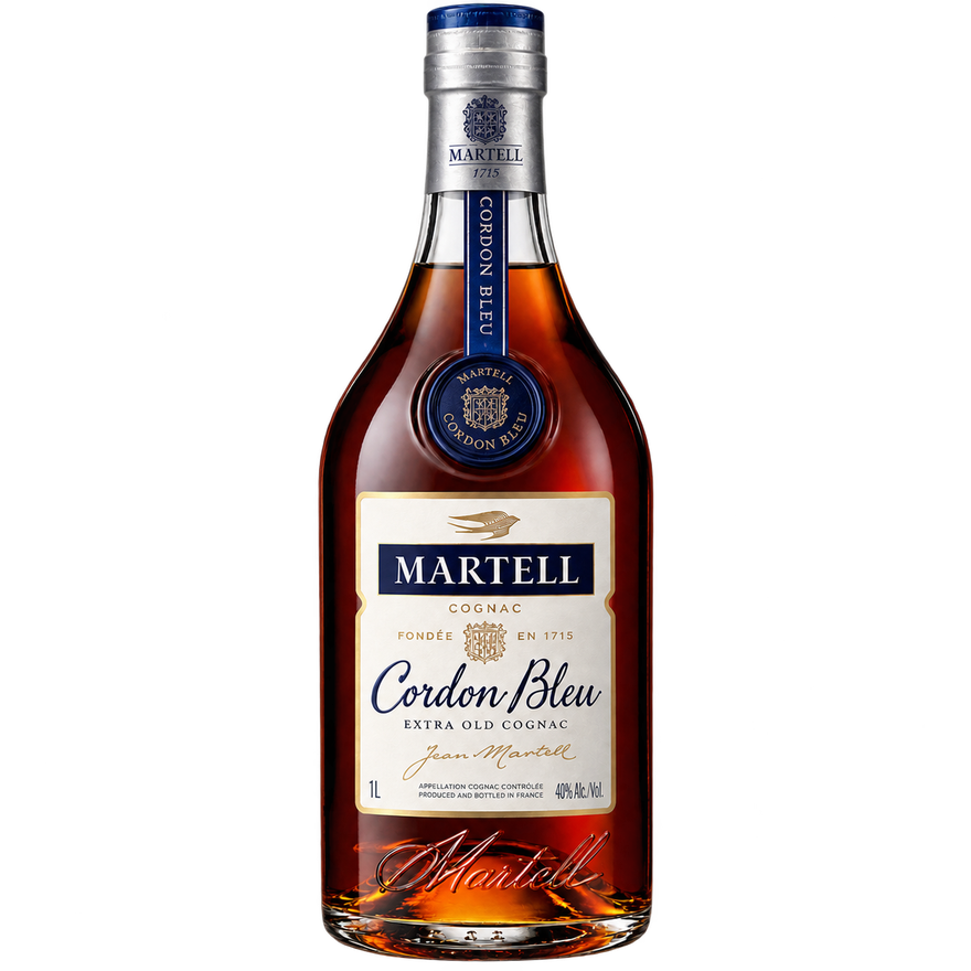 Martell Cordon Bleu XO Cognac 1L bottle