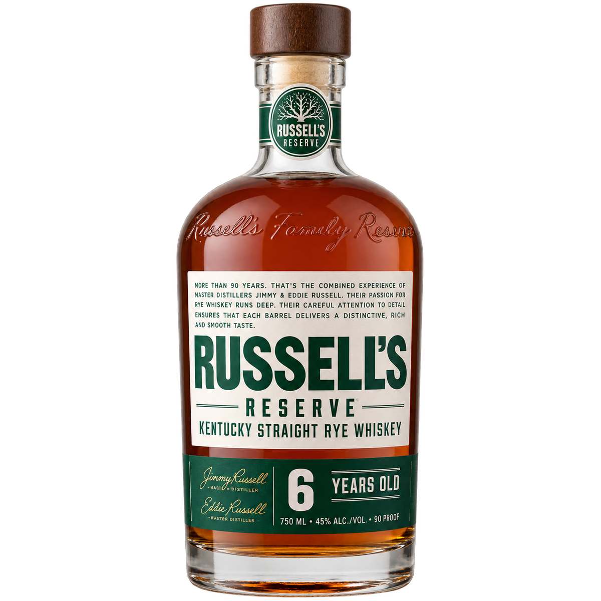Russell’s Reserve 6 Year Kentucky Straight Rye Whiskey 750ML bottle
