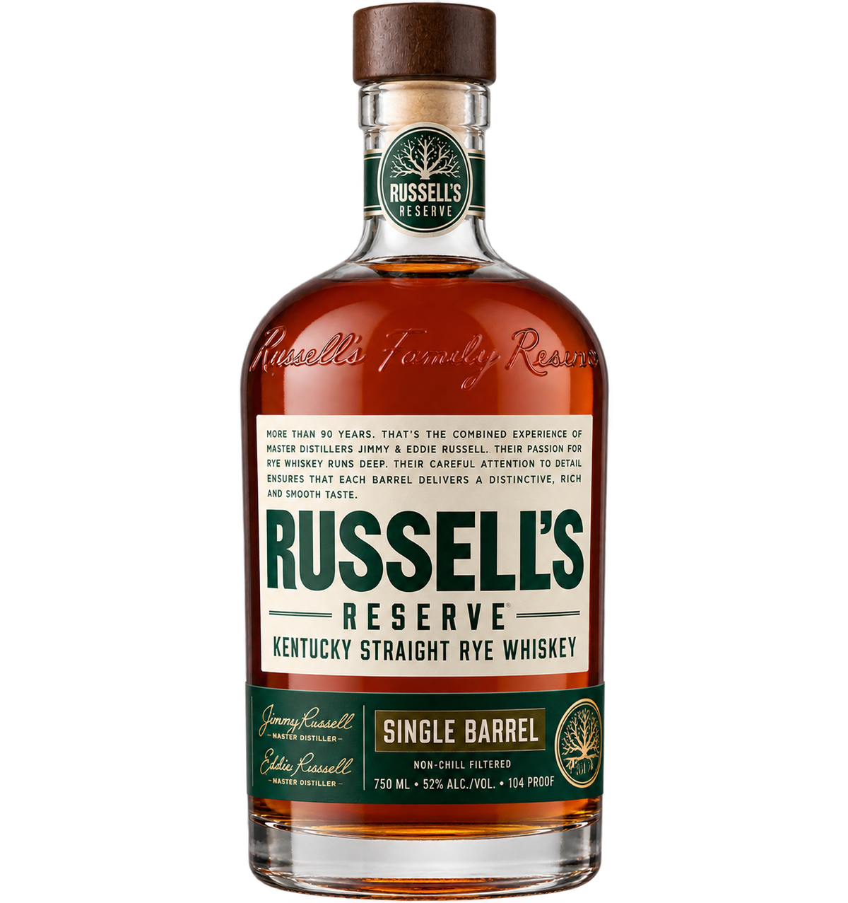 Russell’s Reserve Single Barrel Kentucky Straight Rye Whiskey 750ML bottle
