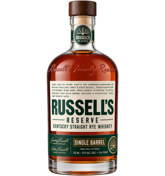 Russell’s Reserve Single Barrel Kentucky Straight Rye Whiskey 750ML bottle