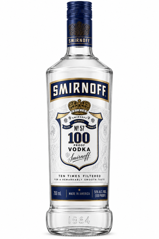 Smirnoff No. 57 100 Proof Vodka 750ML bottle