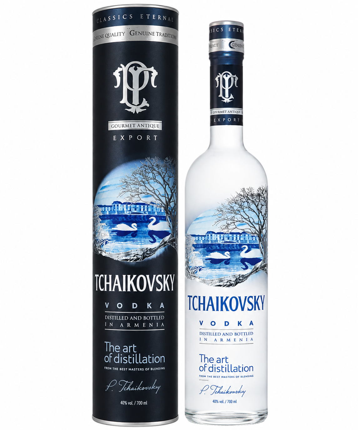 Tchaikovsky Vodka 700ml bottle in gift tube