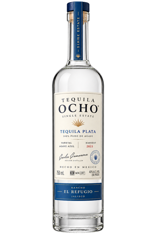 Tequila Ocho Plata Single Estate Tequila 750ML bottle