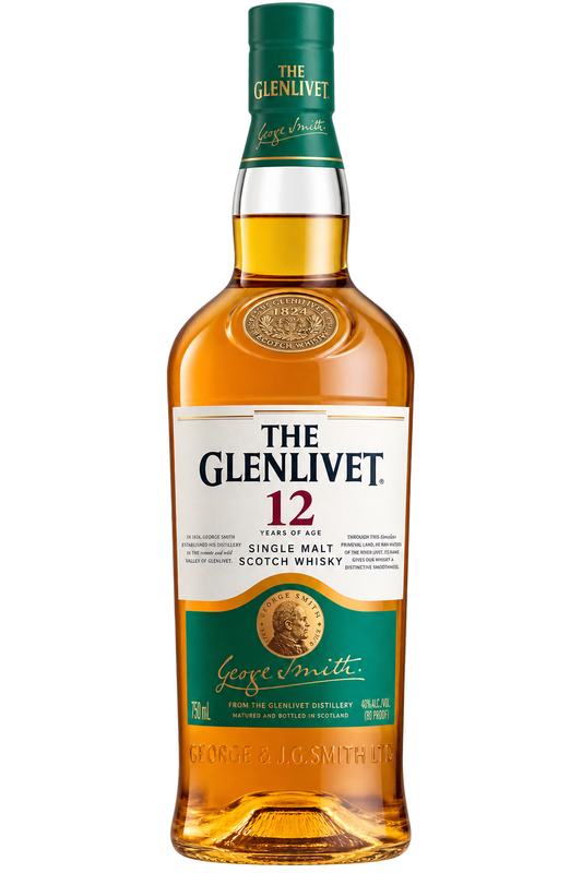 The Glenlivet 12 Year Old Single Malt Scotch Whisky 750ML bottle