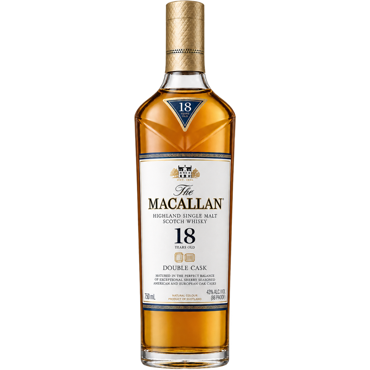 The Macallan Double Cask 18 Year Old Single Malt Scotch Whisky 750ML