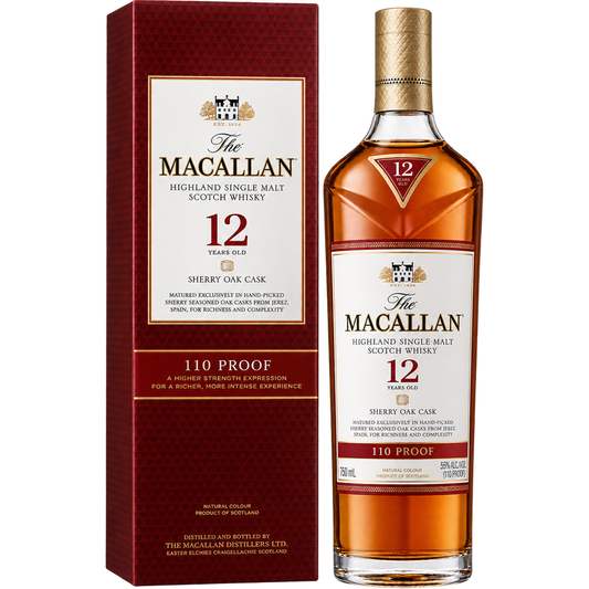 The Macallan Sherry Oak 12 Year Old 110 Proof Single Malt Scotch Whisky 750ML