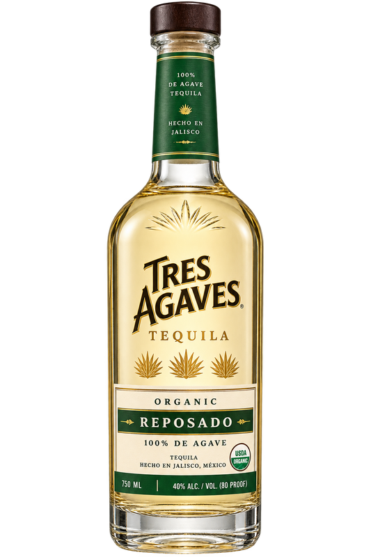 Tres Agaves Organic Reposado Tequila 750ML bottle
